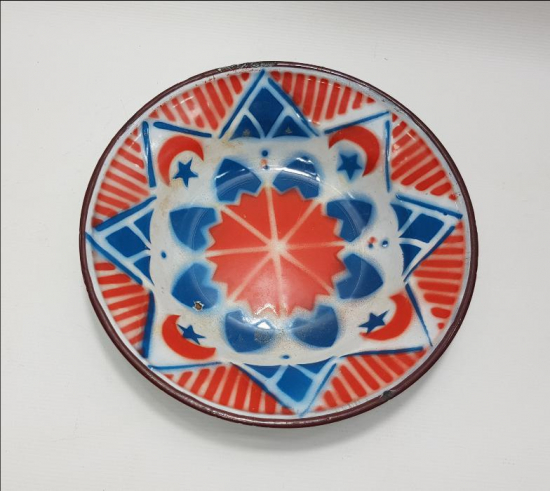 OSMNALI DÖNEMİ AY YILDIZLI EMAYE TABAK 