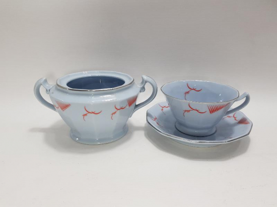 SONYA PINHAS İSTANBUL MARKA PORSELEN FİNCAN VE ŞEKERLİK