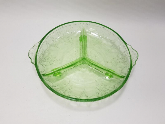 URANYUM YEŞİL CAM KAHVALTILIK TABAK