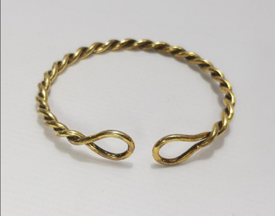 ALTIN KAPLAMA GÜMÜŞ BURMA BİLEZİK 