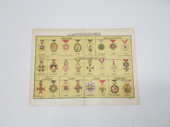 OSMANLI DÖNEMİ DEVLETLERİN NİŞANLARINI GÖSTERİR LEVHA 