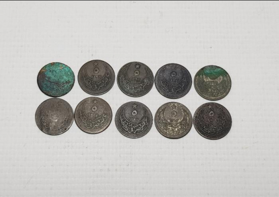 SULTAN ABDÜLHAMİD DÖNEMİ GÜMÜŞ 5 PARA LOTU