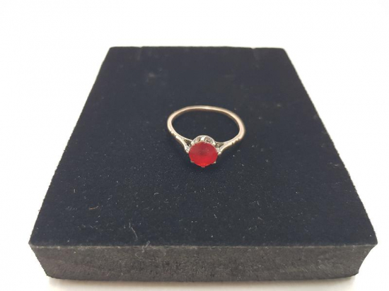 AKİK TAŞLI ANTİKA ALTIN YÜZÜK 