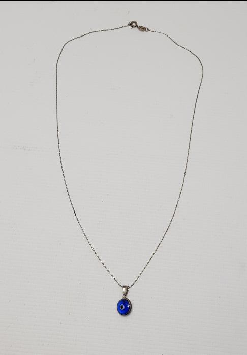 NAZAR BONCUKLU GÜMÜŞ KOLYE 