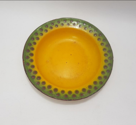 OSMANLI DÖNEMİ MİNELİ EMAYE TABAK 