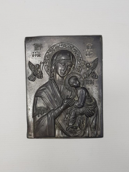 OSMANLI DÖNEMİ HZ MERYEM VE HZ İSA GÖRSELLİ İKONA