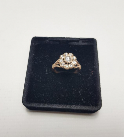 OSMANLI DÖNEMİ GÜL MODEL ELMAS YÜZÜK 