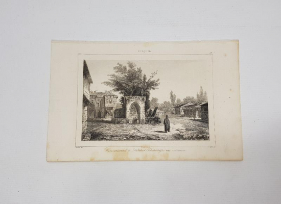 OSMANLI DÖNEMİ GRAVÜR: KÜÇÜKÇEKMECE KERVANSARAY