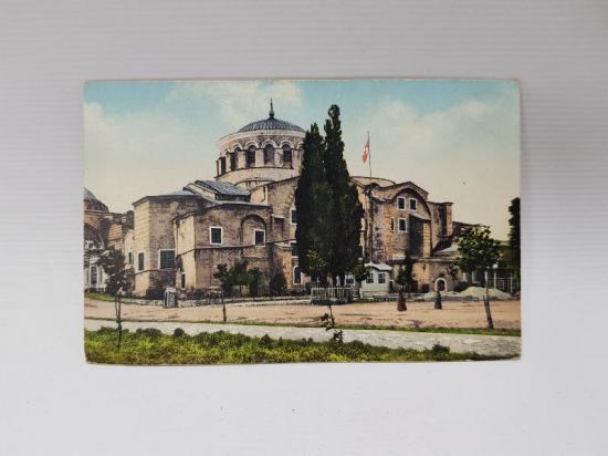 OSMANLI DÖNEMİ ST. IRENE KİLİSESİ NADİR KARTPOSTAL