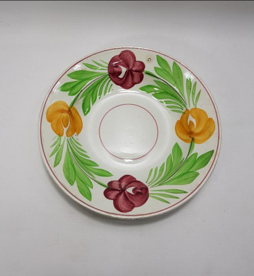 OSMANLI PAZARI ÇİÇEKLİ PORSELEN TABAK 