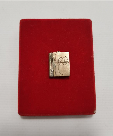 ANTİKA ALTIN KAPLAMA RESİMLİK KOLYE UCU