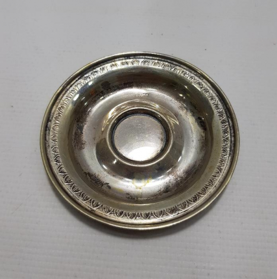 ANTİKA GÜMÜŞ KAHVE FİNCANI ZARF TABAĞI