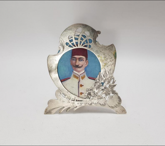 OSMANLI DÖNEMİ KIL TESTERE İŞÇİLİKLİ GÜMÜŞ RESİMLİK 