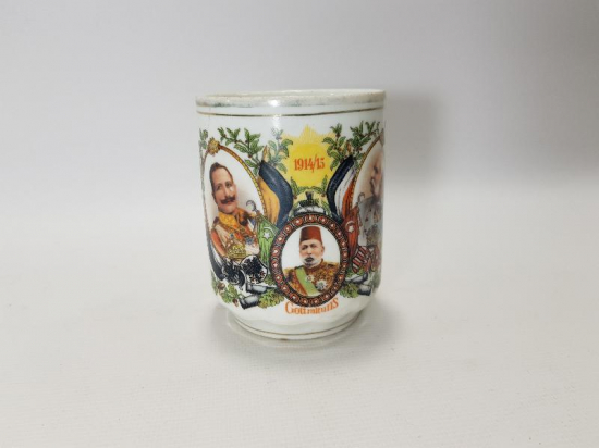 1. DÜNYA SAVAŞI DÖNEMİ İTTİFAK LİDERLER RESİMLİ PORSELEN KUPA