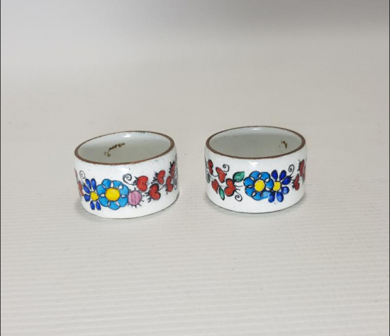 ART NOUVEAU SANATÇI İMZALI BİR ÇİFT MİNELİ PEÇETELİK