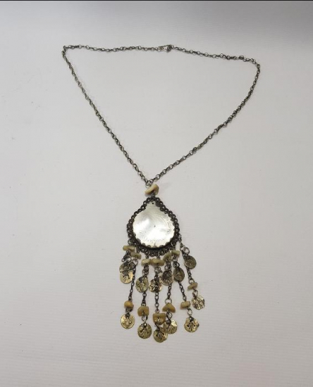 OSMANLI DÖNEMİ SEDEF VE GÜMÜŞTEN YAPILMIŞ KOLYE 