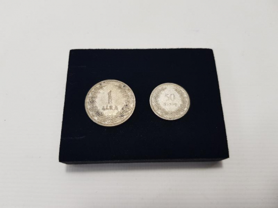 1947 GÜMÜŞ 50 KURUŞ VE 1 LİRA