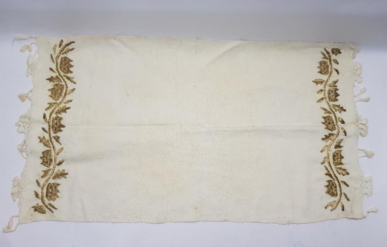 OSMANLI DÖNEMİ ALTIN SIRMA İŞLEMELİ BURSA İŞİ HAVLU 