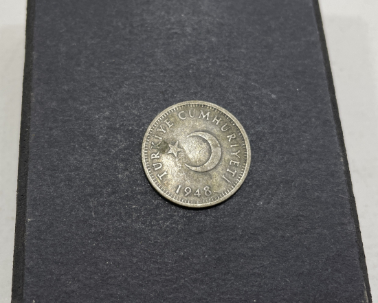 1948 YILI GÜMÜŞ TÜRKİYE CUMHURİYETİNİN SON GÜMÜŞ PARASI OLAN 50 KURUŞ