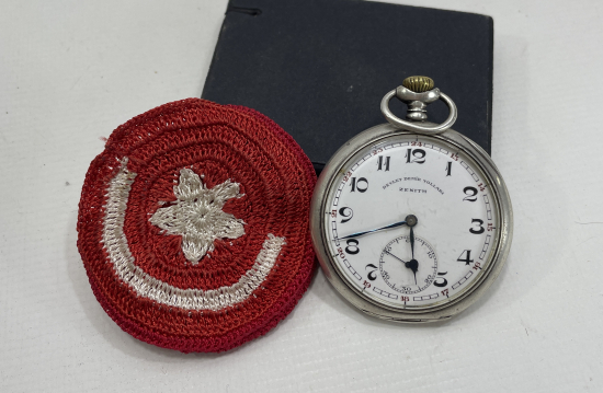 AY YILDIZLI KESESİNDE DEVLET DEMİR YOLLARI NADİR GÜMÜŞ ZENİTH CEP SAATİ