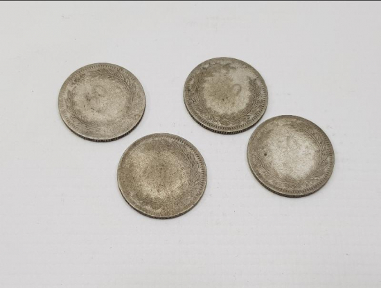 1947-1948 TARİHLİ 4 ADET GÜMÜŞ 50 KURUŞ