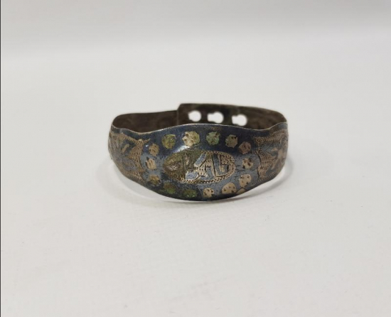 OSMANLICA YADİGAR YAZILI GÜMÜŞ BİLEZİK