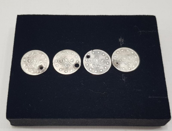 SULTAN ABDÜLHAMİD HAN DÖNEMİ 4 ADET GÜMÜŞ 1 KURUŞ