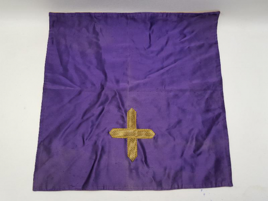 OSMANLI DÖNEMİ RUM İŞİ İPEK HIRİSTİYAN ÖRTÜ 