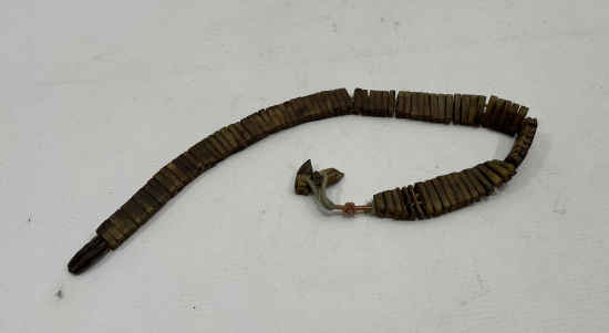 OSMANLI DÖNEMİ HURMA ÇEKİRDEĞİNDEN MAMUL YILAN FORMUNDA NADİR TEKKE İŞİ TESPİH