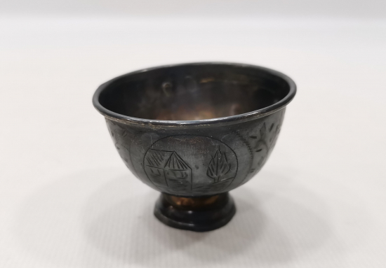 ÜZERİ OSMANLI DEVLET ARMALI TUĞRALI VE SAH DAMGALI GÜMÜŞ FİNCAN ZARFI