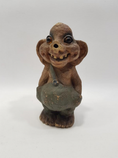 ANTİKA PAPIER MACHE ÇOK NADİR OYUNCAK CİN BİBLO 