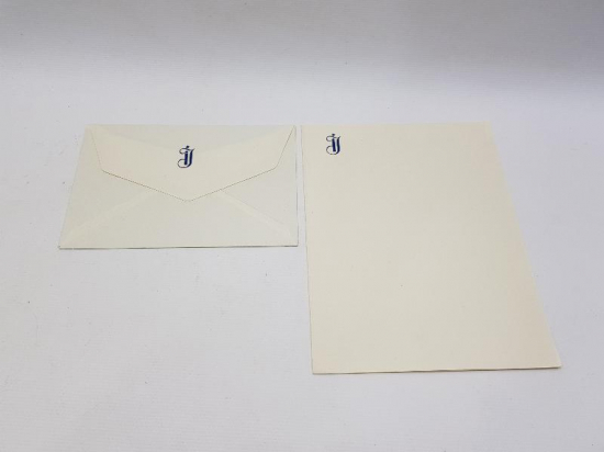 İSMET İNÖNÜ İNİSİYALLİ ZARF VE MEKTUP KAĞIDI