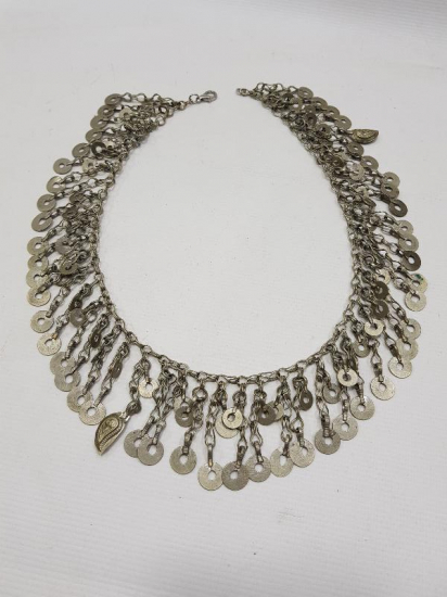 ANTİKA TÜRKMEN İŞİ CINGILLI GERDANLIK 