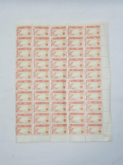 KIBRIS'A YARDIM PULU 100 KURUŞLUK 50'Lİ BLOK 