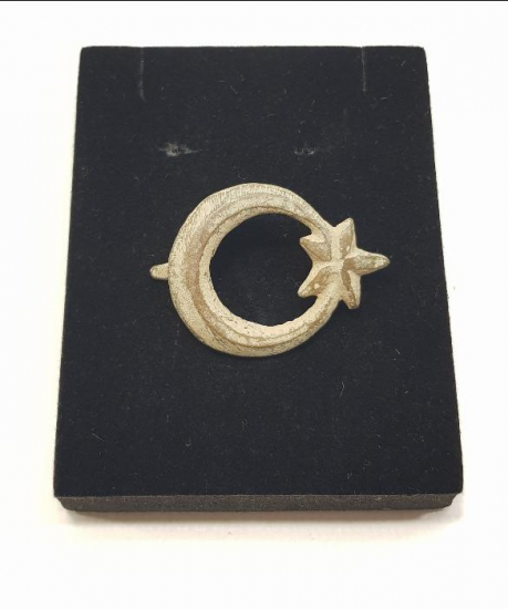 OSMANLI DÖNEMİ AY YILDIZLI SUBAY ŞAPKA KOKARTI 