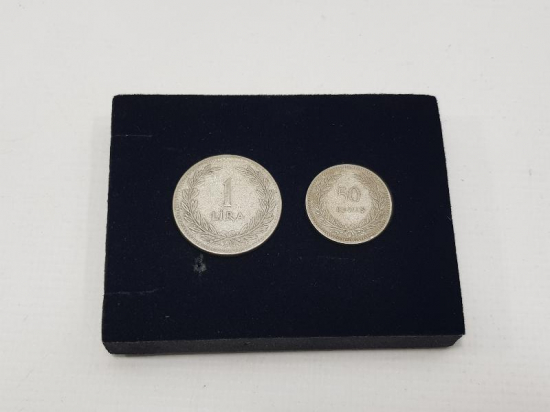 1948 TARİHLİ GÜMÜŞ 1 LİRA VE 50 KURUŞ