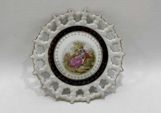 EL BOYAMA ANTİKA İNGİLİZ PORSELEN DUVAR TABAĞI