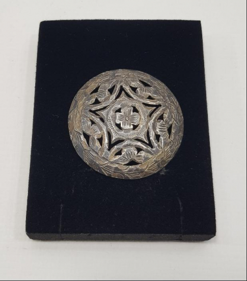 KALEM İŞÇİLİKLİ ANTİKA GÜMÜŞ BROŞ