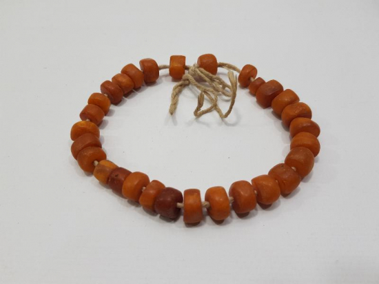 OSMANLI DÖNEMİ MUAYYER DAMLA KEHRİBAR KOLYE 