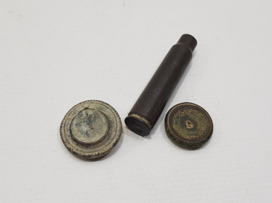 1. DÜNYA SAVAŞI DÖNEMİ İKİ ADET OSMANLI DÜĞME VE MAVZER KOVANI