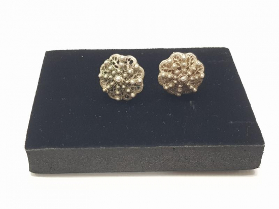 ANTİKA GÜVERSE İŞÇİLİKLİ GÜMÜŞ KOL DÜĞMELERİ