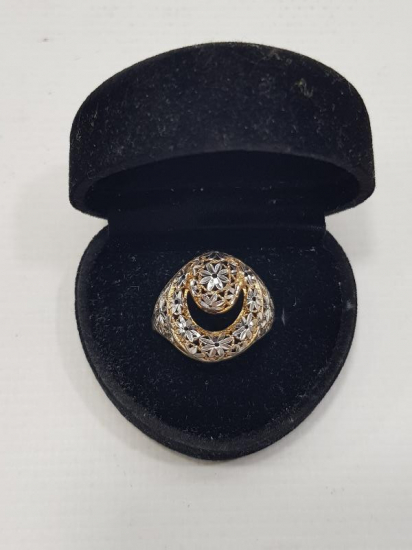 KALEM İŞÇİLİKLİ AY YILDIZLI GÜMÜŞ YÜZÜK