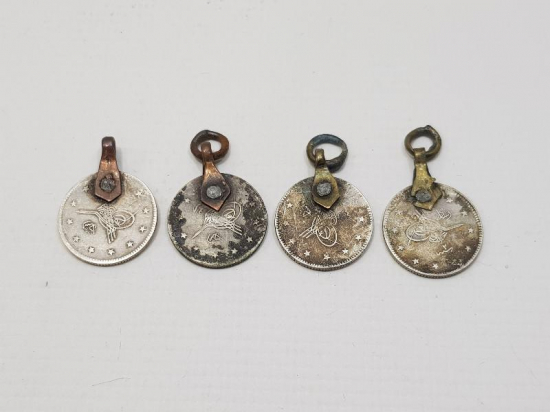 SULTAN MEHMED REŞAD DÖNEMİ 4 ADET GÜMÜŞ 2 KURUŞ MECİDİYE