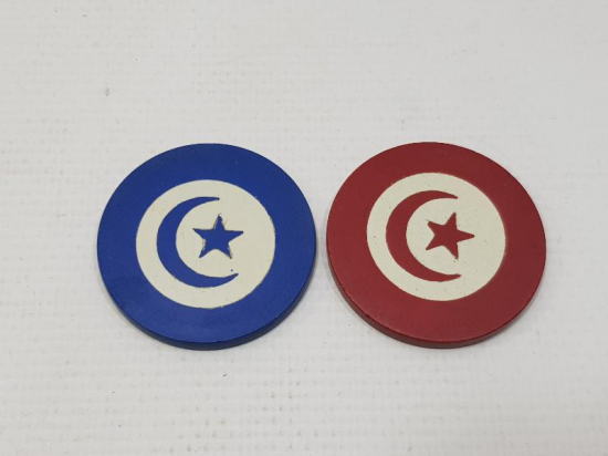 OSMANLI DÖNEMİ AY YILDIZLI BİR ÇİFT KUMARHANE JETONU