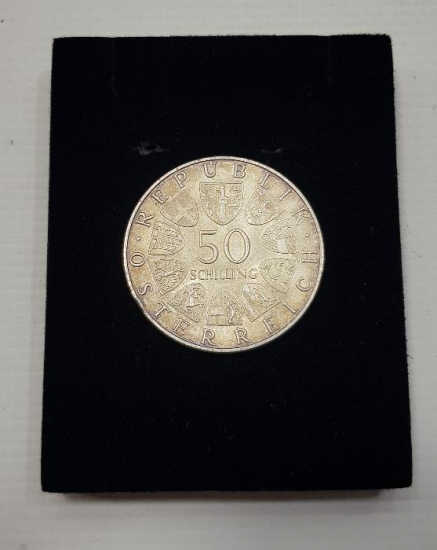 1969 AVUSTURYA 50 SCHILLING MAXIMILIAN I. GÜMÜŞ HATIRA PARA