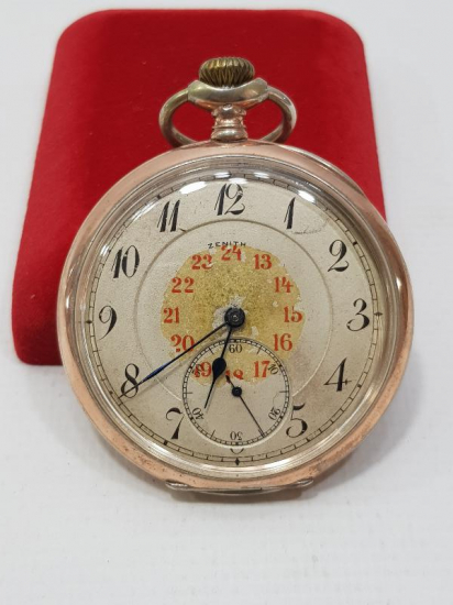 DEV BOY GÜMÜŞ KASA ZENITH CEP SAATİ 