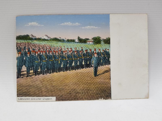 1. DÜNYA SAVAŞI TÜRK BİRLİKLERİ İCTİMADA KARTPOSTAL