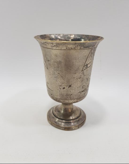 ANTİKA GÜMÜŞ KAPLAMA KADEH