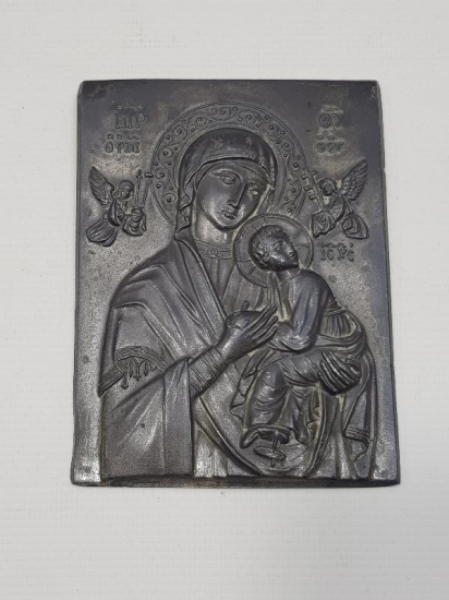 OSMANLI DÖNEMİ HZ MERYEM VE HZ İSA GÖRSELLİ İKONA