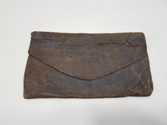 OSMANLICA VE FRANSIZCA UNION HAYAT SİGORTASI KUMPANYASI YAZILI DERİ CÜZDAN